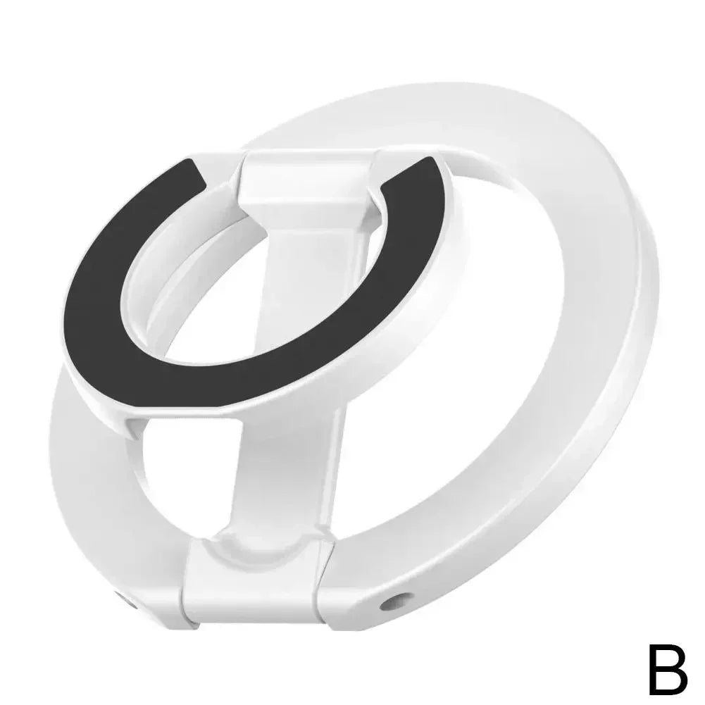 Magnetic Phone Ring Holder & Foldable Stand for MagSafe iPhone 16/15/14/13/12 Pro Max – Double-Sided 360° Rotation Grip & Desktop Stand