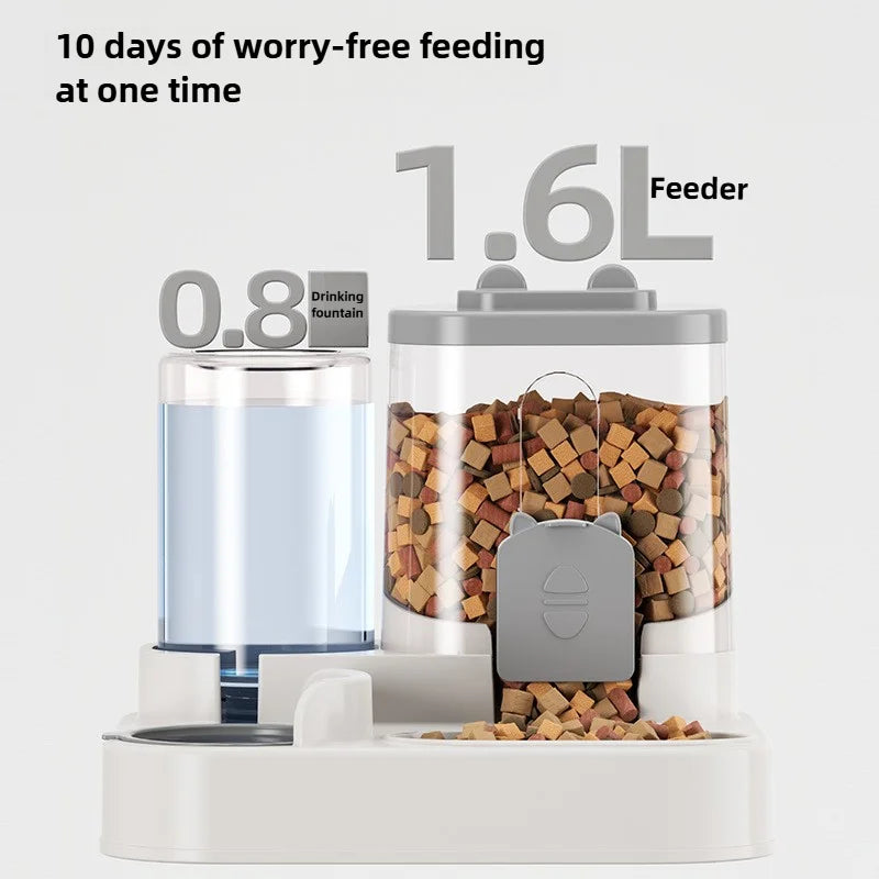 Automatic Gravity Pet Feeder & Water Dispenser Set for Cats & Small Dogs