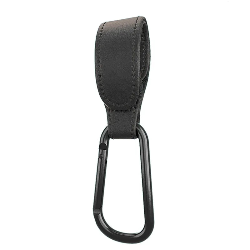 Stroller Hook Organizer - Adjustable PU Leather Hook for Diaper Bag & Baby Essentials