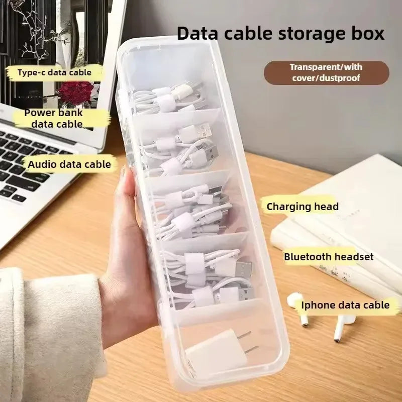 Clear Cable Organizer Storage Box