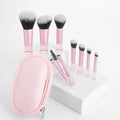 10 Pcs Makeup Brush Set with Portable Bag – Mini Professional Brushes for Foundation, Powder, Eyeshadow & Full Face Makeup