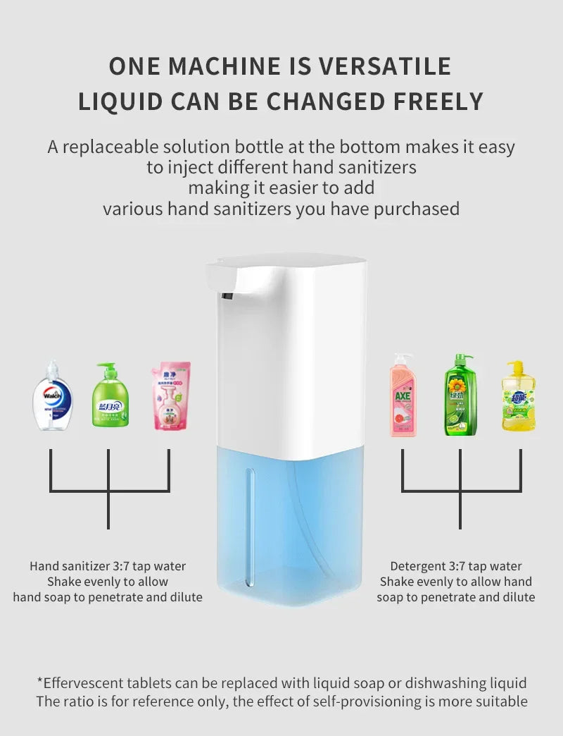 Automatic Soap Dispenser - Touchless Infrared Sensor Foam Hand Sanitizer, USB Rechargeable for Kitchen, Bathroom & Home