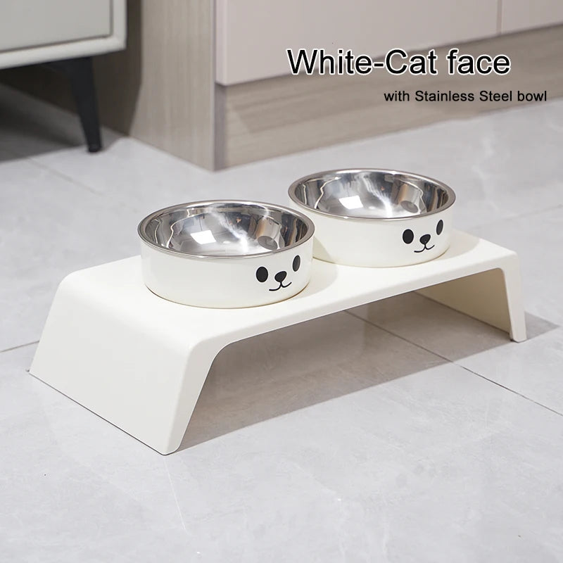 Elevated Pet Feeder with Double Stainless Steel Bowls
