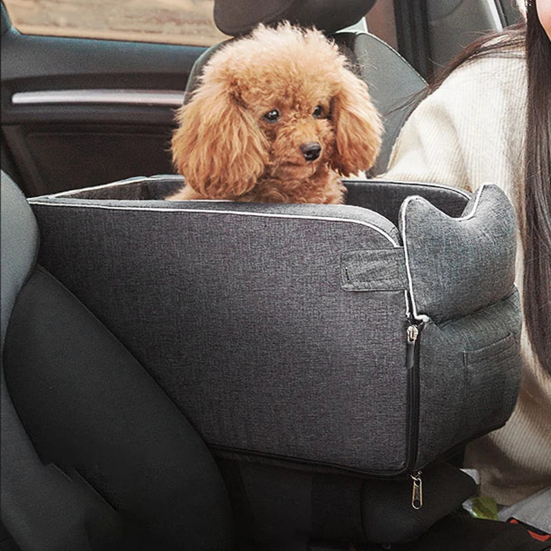 Premium Pet Car Booster Seat – Portable Travel Bed & Safety Carrier for Small Dogs & Cats