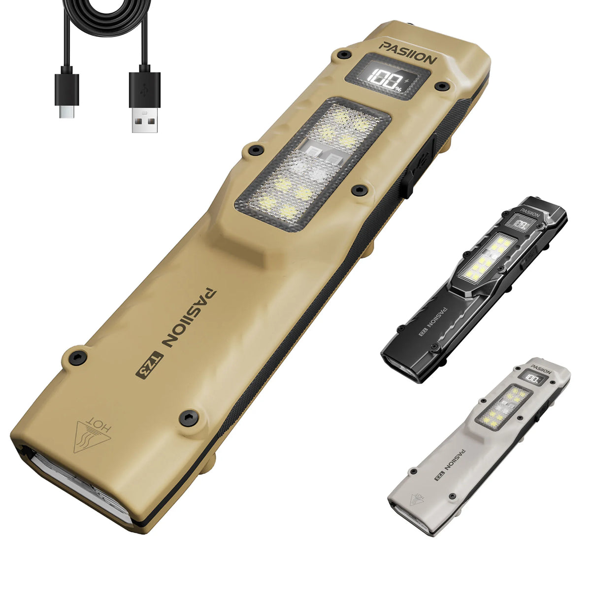 Tactical Rechargeable Flashlight – Dual Switch LED with Digital Display, 8 Modes, Strong Beam for Camping, Hiking & Emergency Use