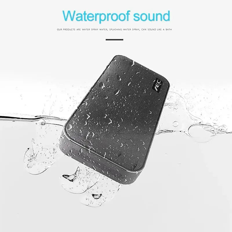 Portable Bluetooth Speaker with Power Bank – Slim Waterproof Outdoor Mini Speaker, Deep Bass, Dual Function Charger for iPhone & Android