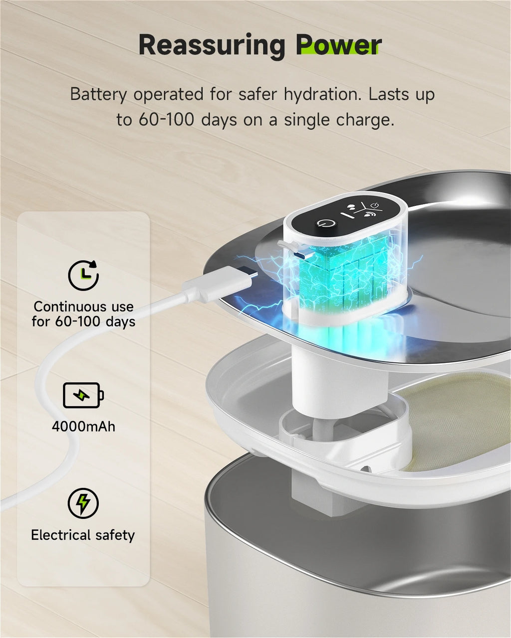 Wireless 4L Automatic Pet Water Fountain for Cats & Dogs