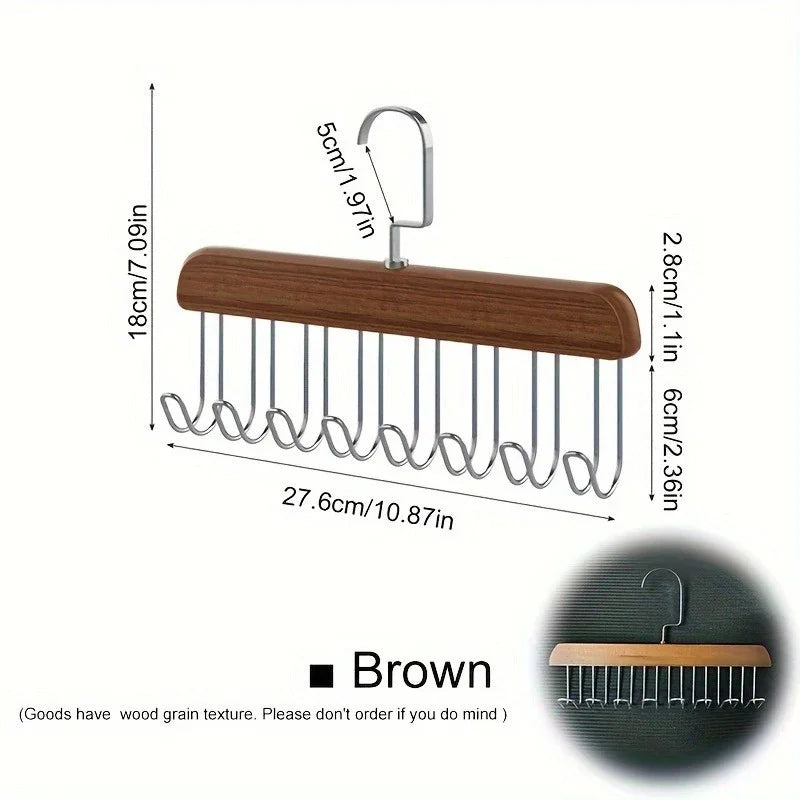 Wooden Multi-Hook Clothes Hanger