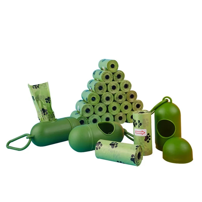 Premium Biodegradable Dog Waste Bags with Portable Dispenser – Thick, Leak-Proof Eco-Friendly Pet Poop Pickup Bags for Daily Walks, Travel & Outdoor Use