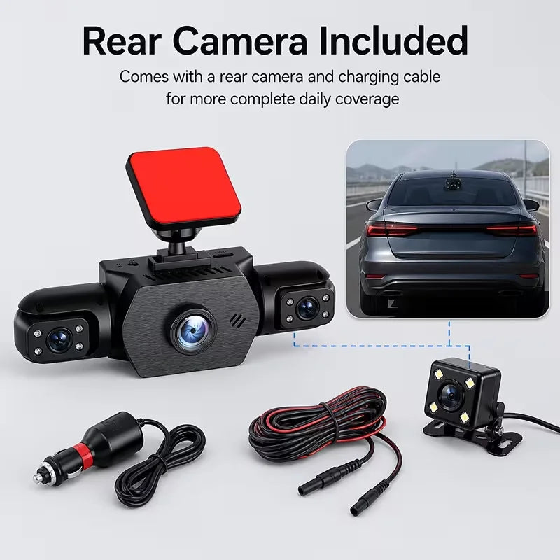 1080P FHD Multi-Camera Dash Cam with Night Vision, Parking Monitor & G-Sensor