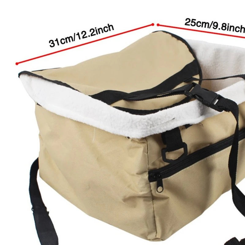 Portable Foldable Pet Car Seat & Travel Carrier for Small Dogs & Cats