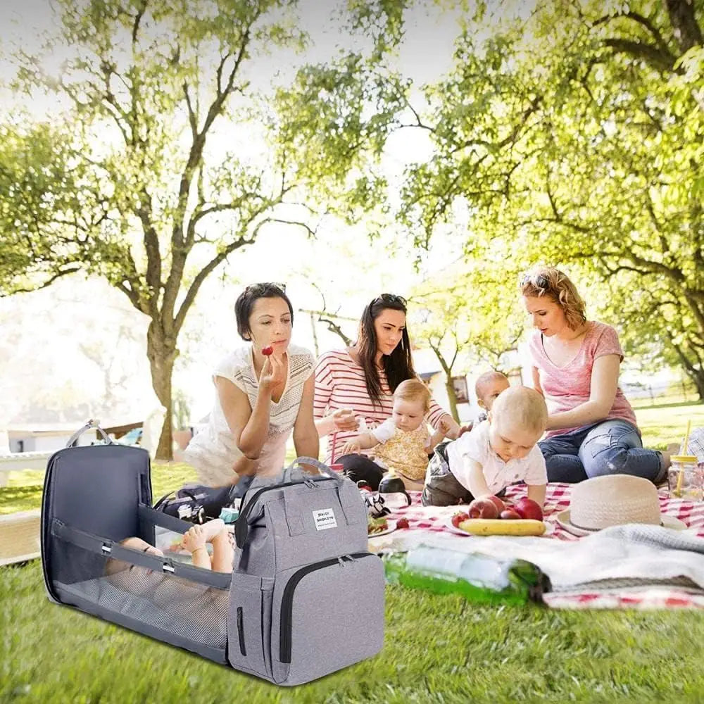 Premium Waterproof Baby Diaper Backpack with Foldable Changing Station
