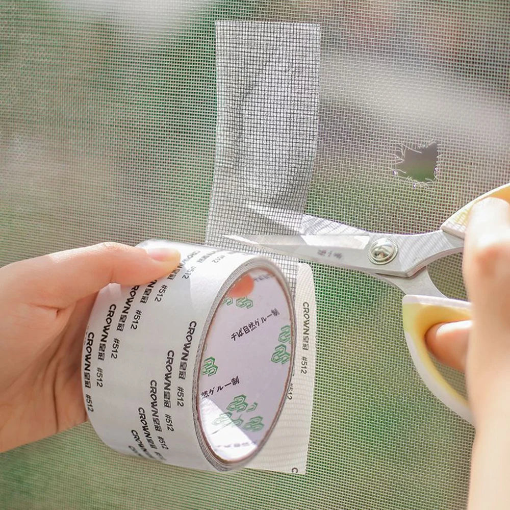 Window Screen Repair Tape - Waterproof Self-Adhesive Mesh Patch | Keep Insects & Mosquitoes Out