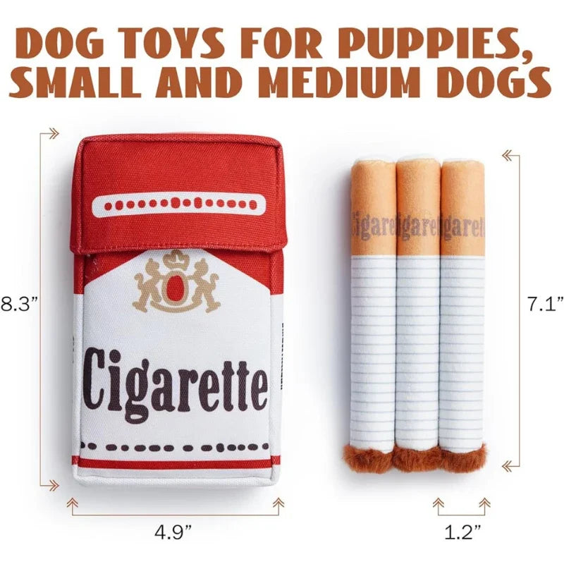 CloudRest™ Funny Interactive Plush Cigarette Dog Toy