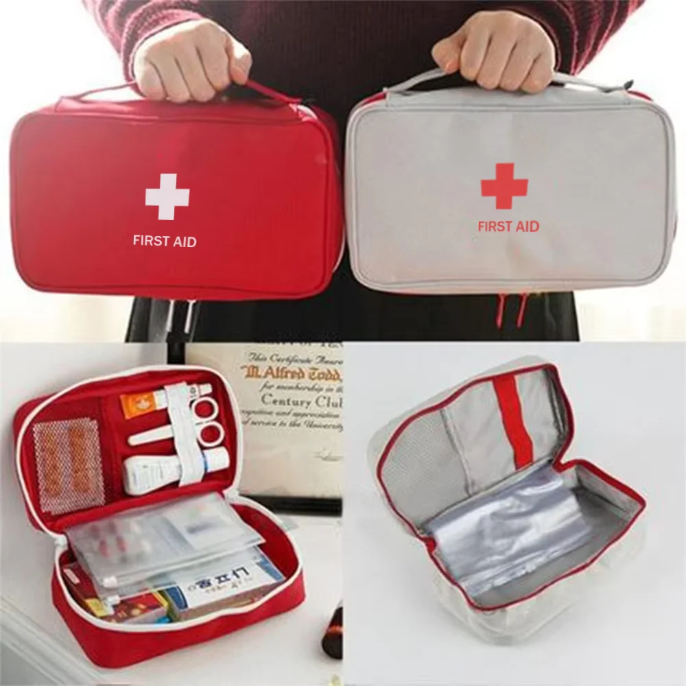 Portable First Aid Storage Bag – Compact Emergency Medical Organizer for Home, Travel, Vehicle & Outdoor Use