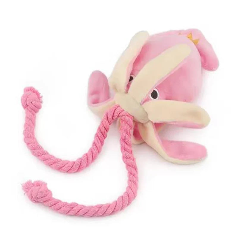 CloudRest™ Squeaky Octopus Rope Toy For Dogs & Cats