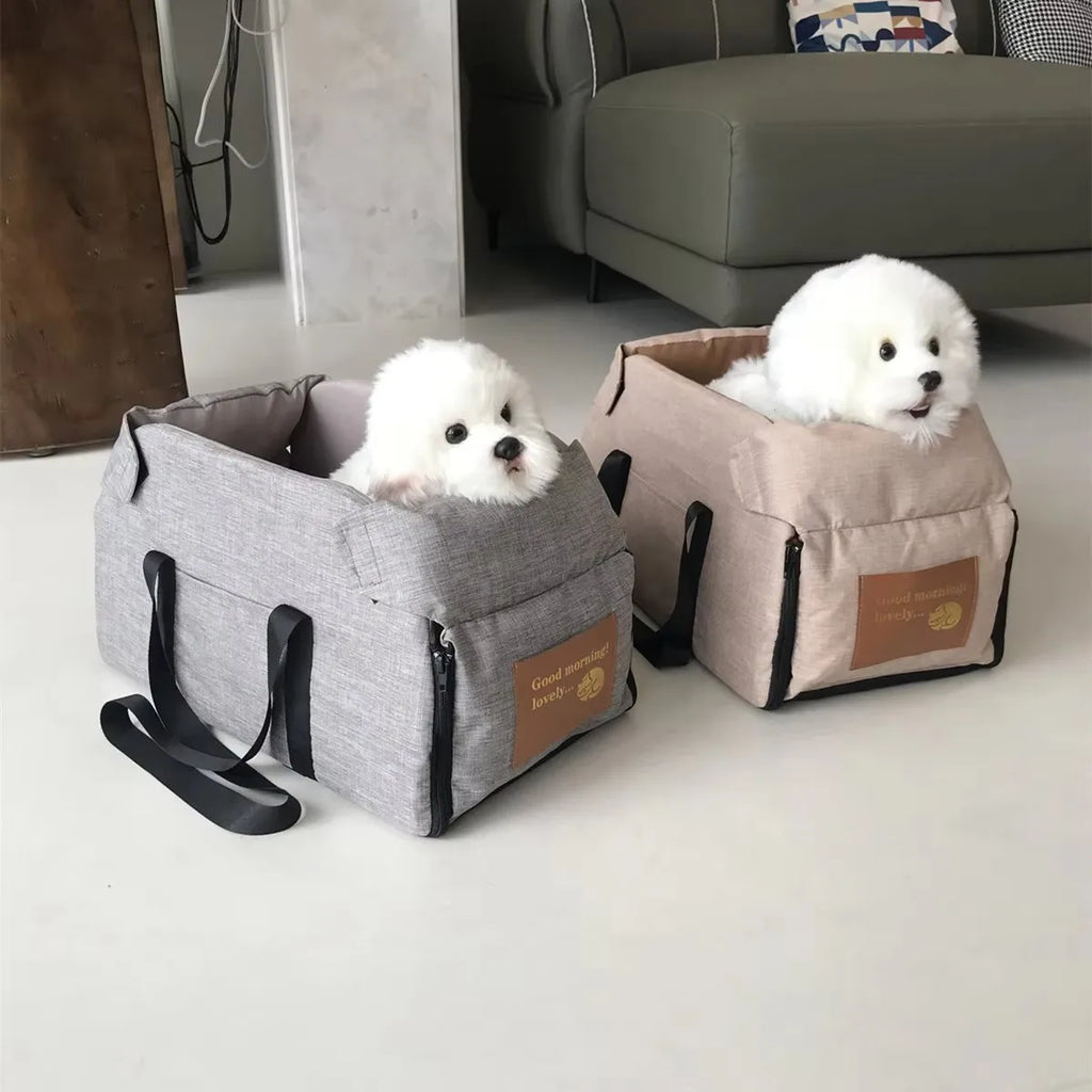 Luxury 2-in-1 Pet Car Seat & Travel Carrier – Portable Booster Seat for Small Dogs & Cats