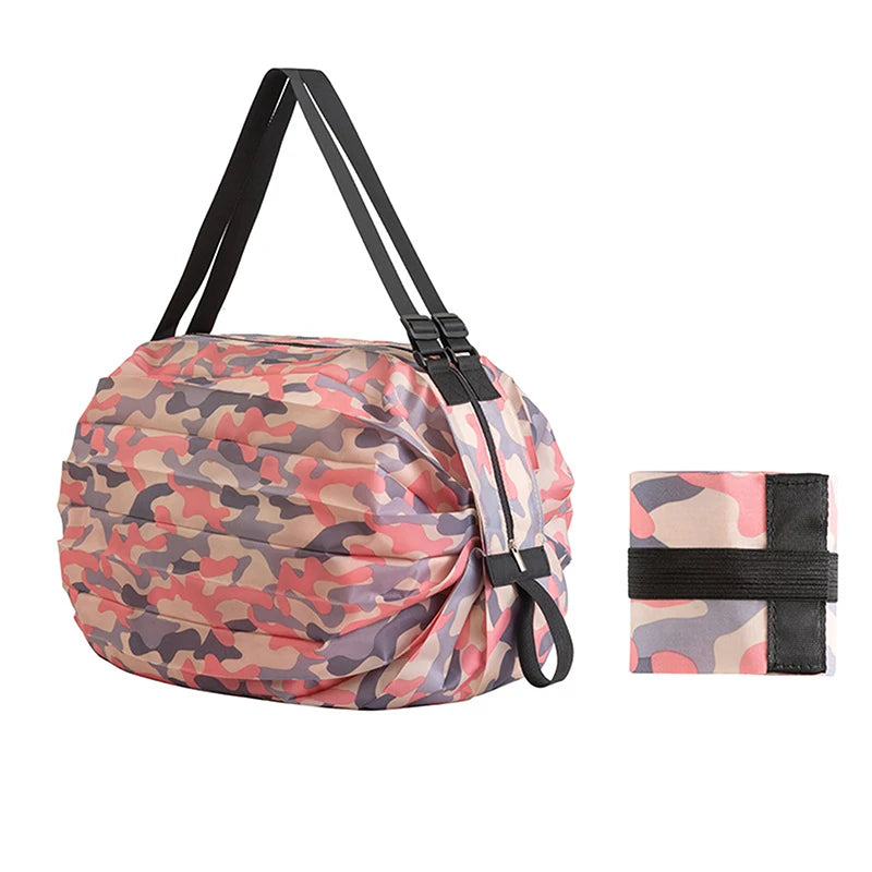 Foldable Large Travel Storage Tote Handbag with Handle