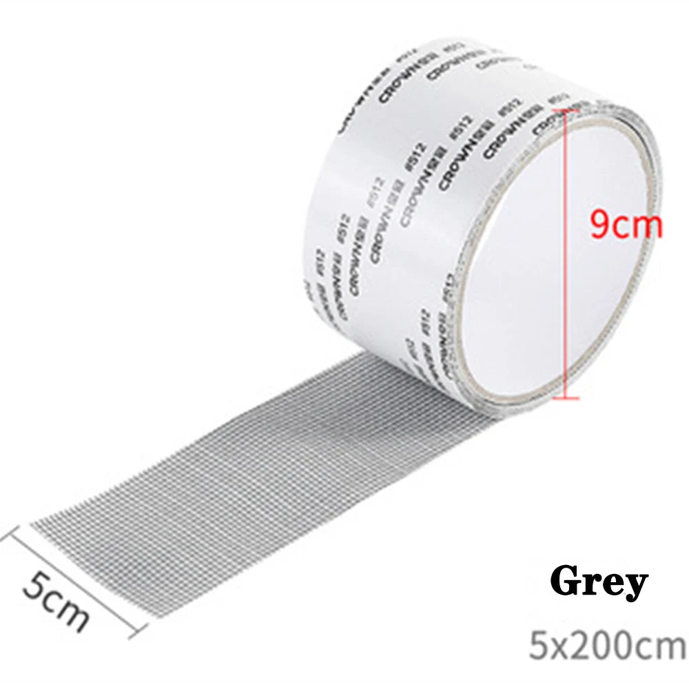 Window Screen Repair Tape - Waterproof Self-Adhesive Mesh Patch | Keep Insects & Mosquitoes Out