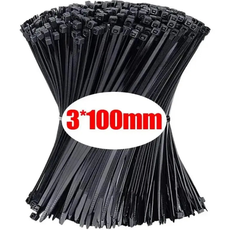 Wholesale Plastic Nylon Cable Ties Self-locking Cord Straps Adjustable Cables Fastening Loop Home Office Wire Zip Tie