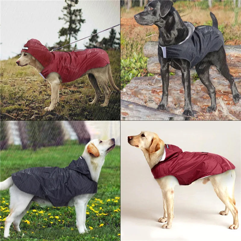 RainShield™ Waterproof Dog Raincoat – Reflective Hooded Rain Jacket for Small, Medium & Large Dogs