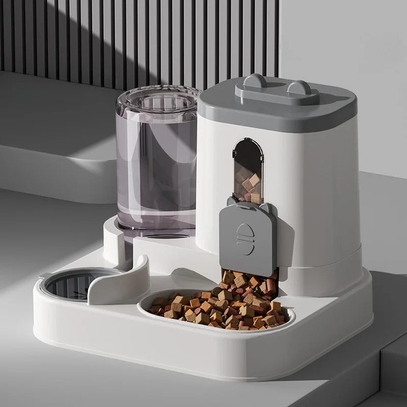Automatic Gravity Pet Feeder & Water Dispenser Set for Cats & Small Dogs