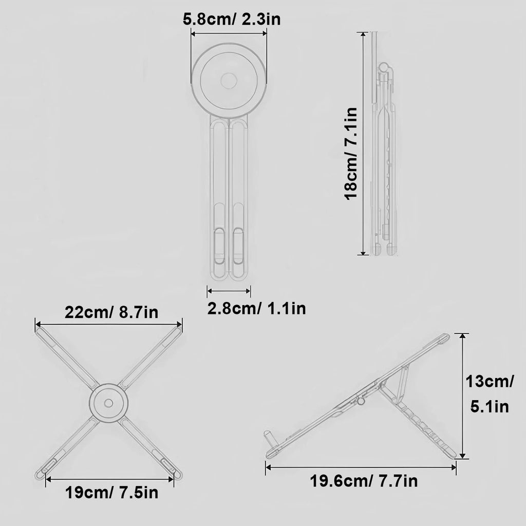 3-in-1 Magnetic Phone Stand & Foldable Tripod with Selfie Stick