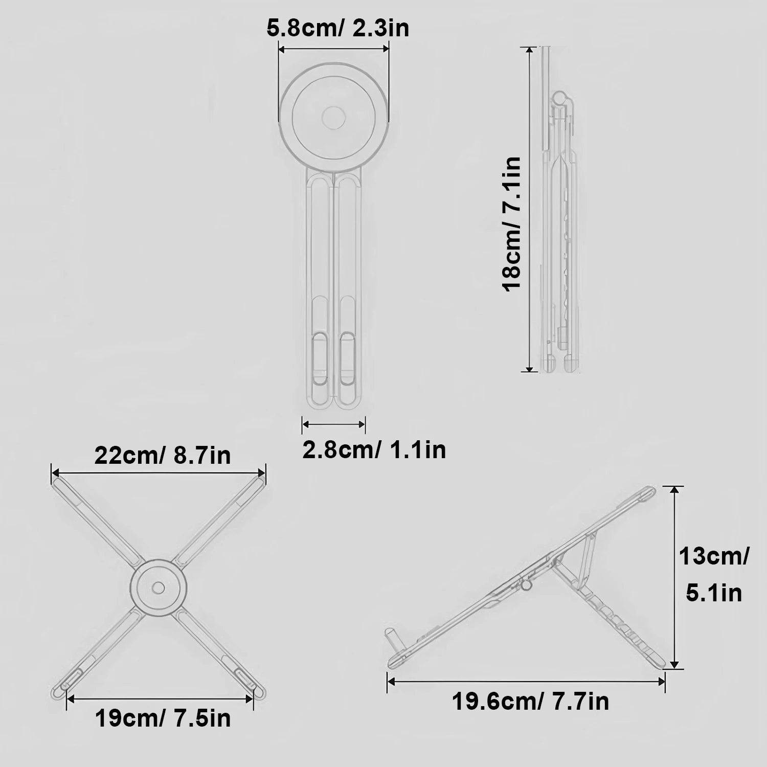 3-in-1 Magnetic Phone Stand & Foldable Tripod with Selfie Stick