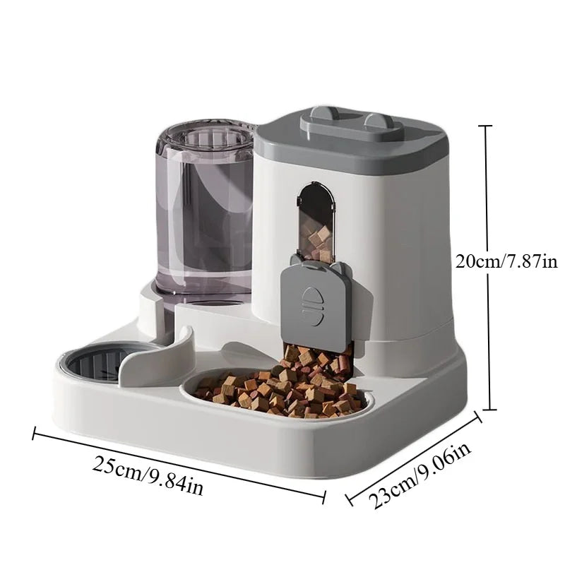 Automatic Gravity Pet Feeder & Water Dispenser Set for Cats & Small Dogs