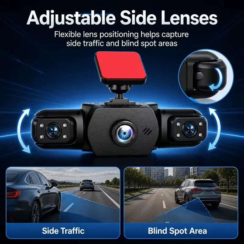 1080P FHD Multi-Camera Dash Cam with Night Vision, Parking Monitor & G-Sensor