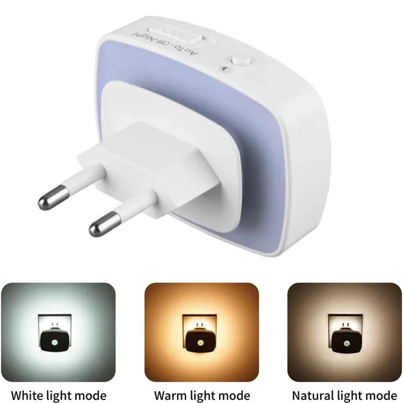 Motion Sensor LED Night Light Plug-in – Automatic Infrared Smart Sensor Wall Lamp for Bedroom, Bathroom, Hallway, Kitchen & Kids Room (110V/220V)