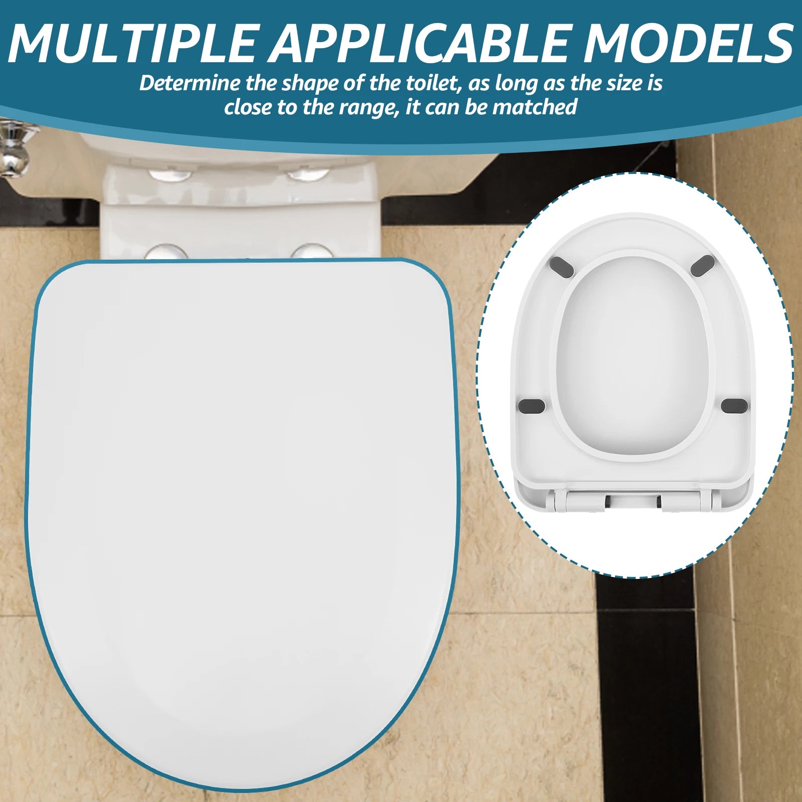 Luxury Soft-Close Toilet Seat – Quick-Release Oval, U-Shape & V-Shape
