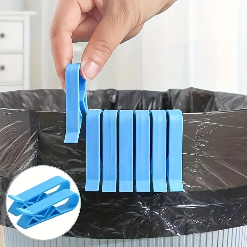 10 Non-Slip Trash Bag Holder Clips – Reusable Garbage Bag Clips for Kitchen, Bathroom & Office Bins