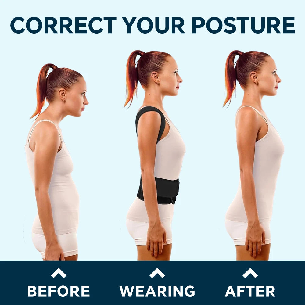 Posture Corrector Back Brace – Adjustable Support for Men & Women, Scoliosis, Hunchback & Thoracic Spine Relief
