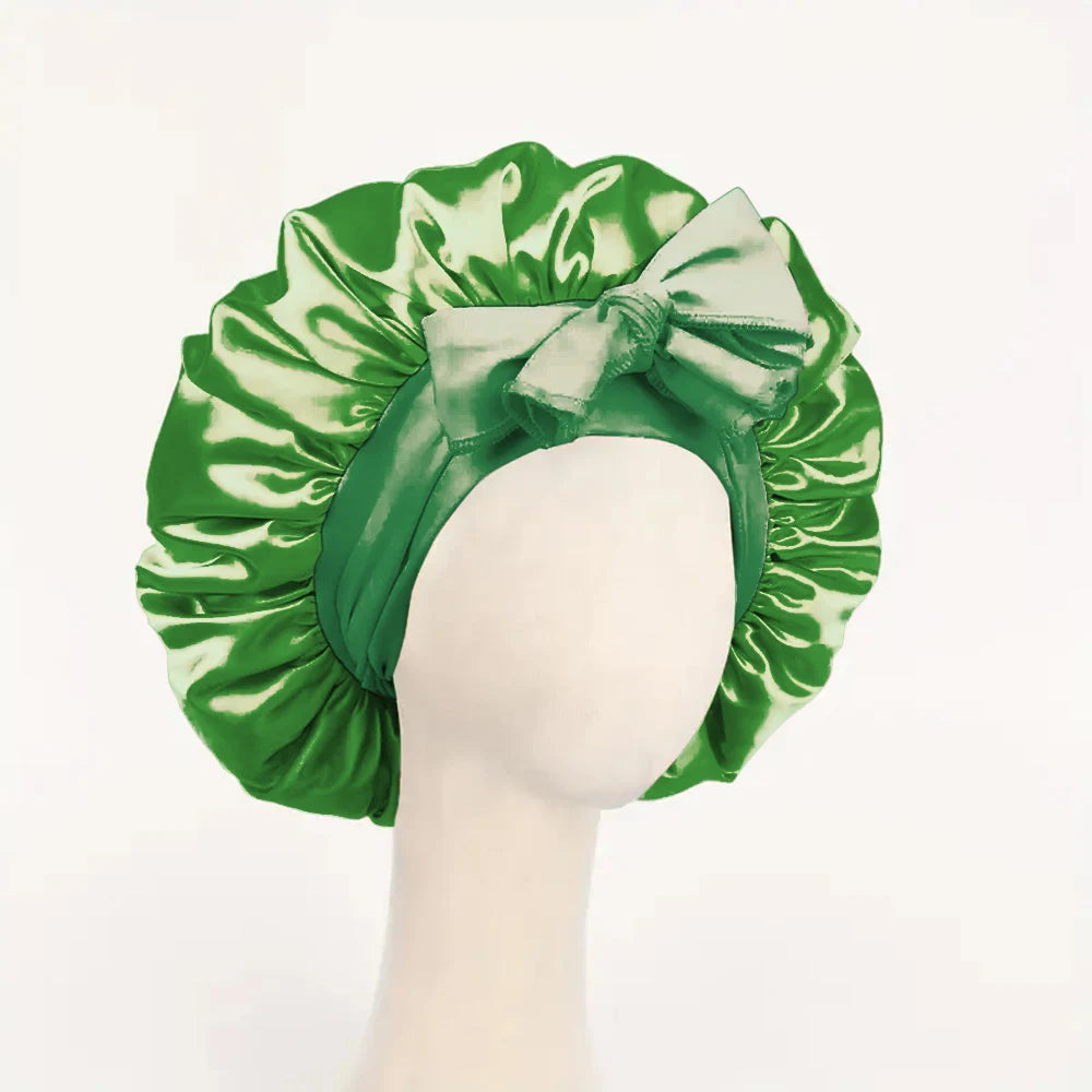 Satin Bonnet with Adjustable Tie Band – Silk-Like Sleeping Hair Bonnet for Women & Men, Nighttime Hair Protection Cap (16 Colors)
