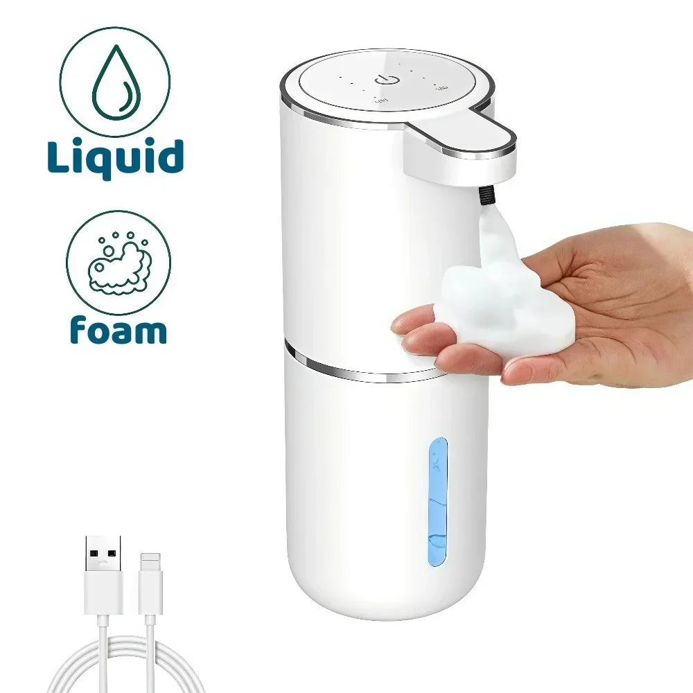 Touchless Automatic Soap Dispenser – USB Rechargeable Infrared Sensor Liquid & Foam Soap Pump for Bathroom & Kitchen
