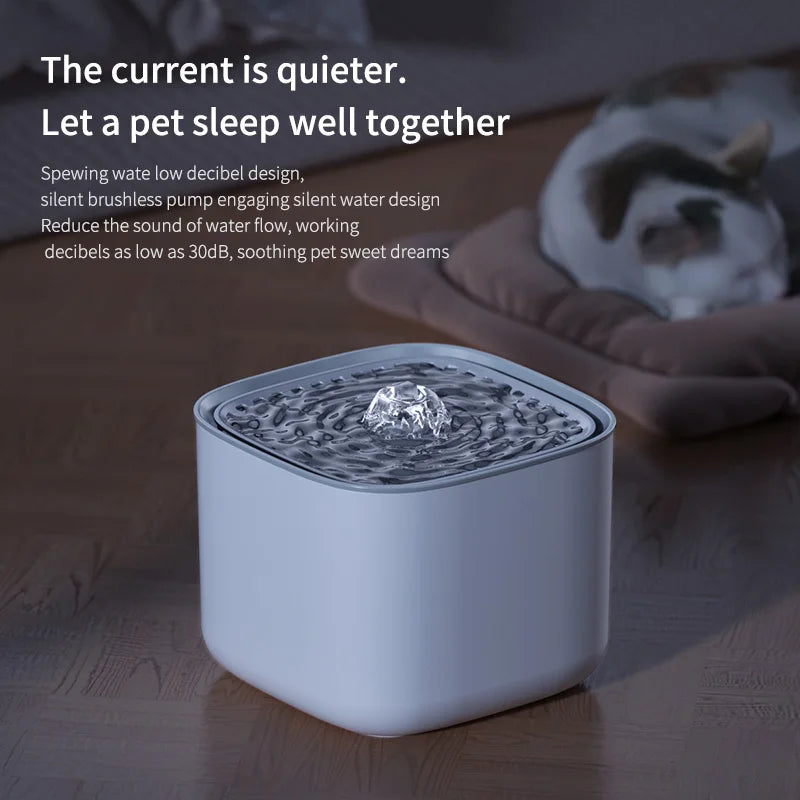 3L Automatic Cat Water Fountain - USB Quiet Pet Water Dispenser with Filter, Large Capacity