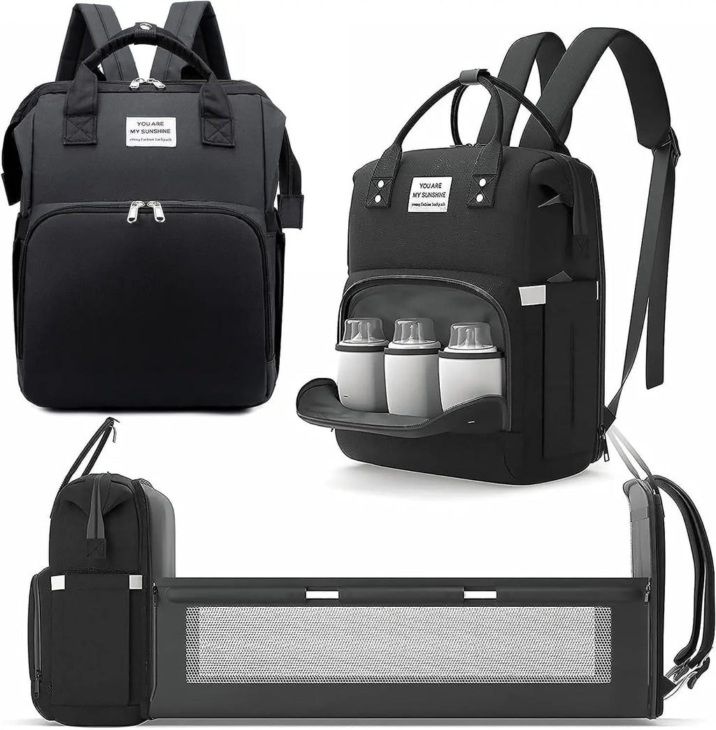 Premium Waterproof Baby Diaper Backpack with Foldable Changing Station
