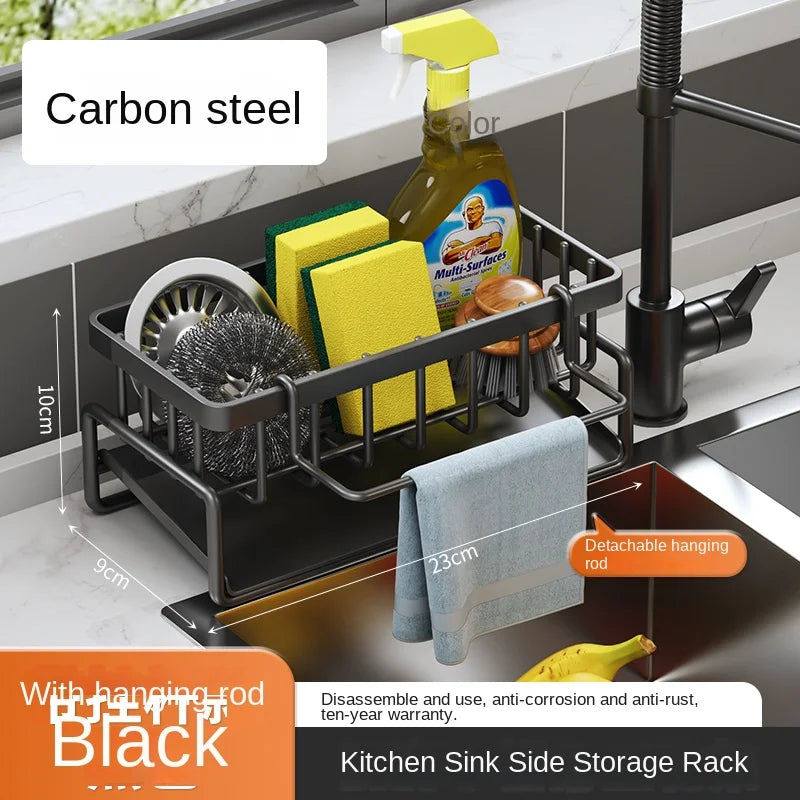Kitchen Sink Caddy – Sponge Holder & Drain Rack