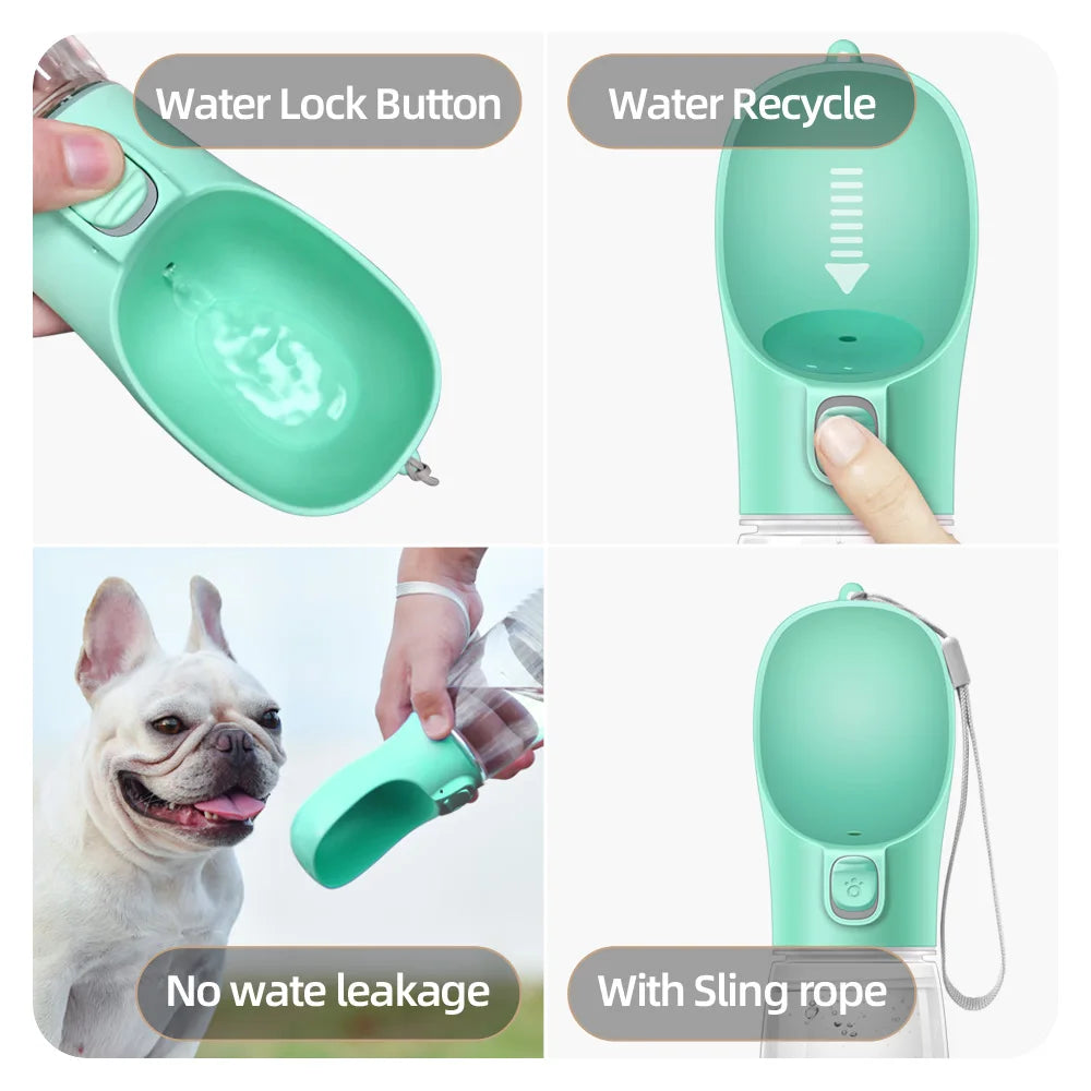 Portable Dog Water Bottle For Small & Large Dogs, Cats Outdoor Leakproof Walking Drinking Bowls