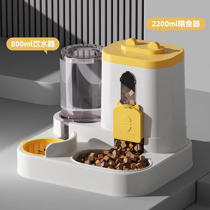 Automatic Gravity Pet Feeder & Water Dispenser Set for Cats & Small Dogs