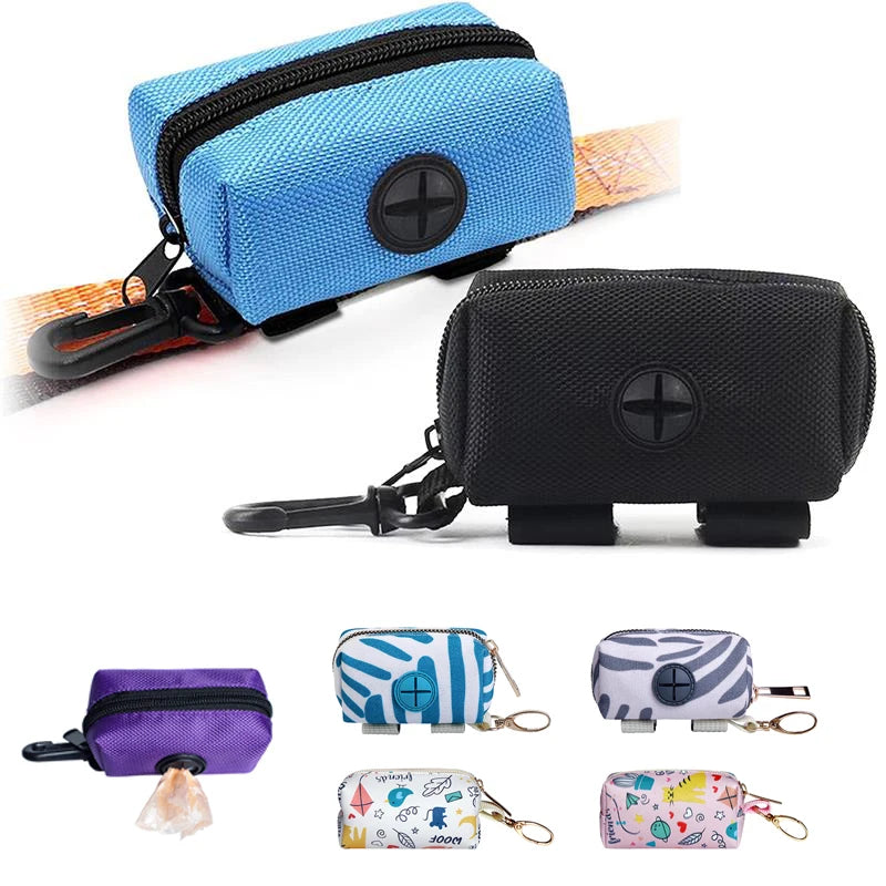 Premium Dog Poop Bag Holder with Leash Attachment