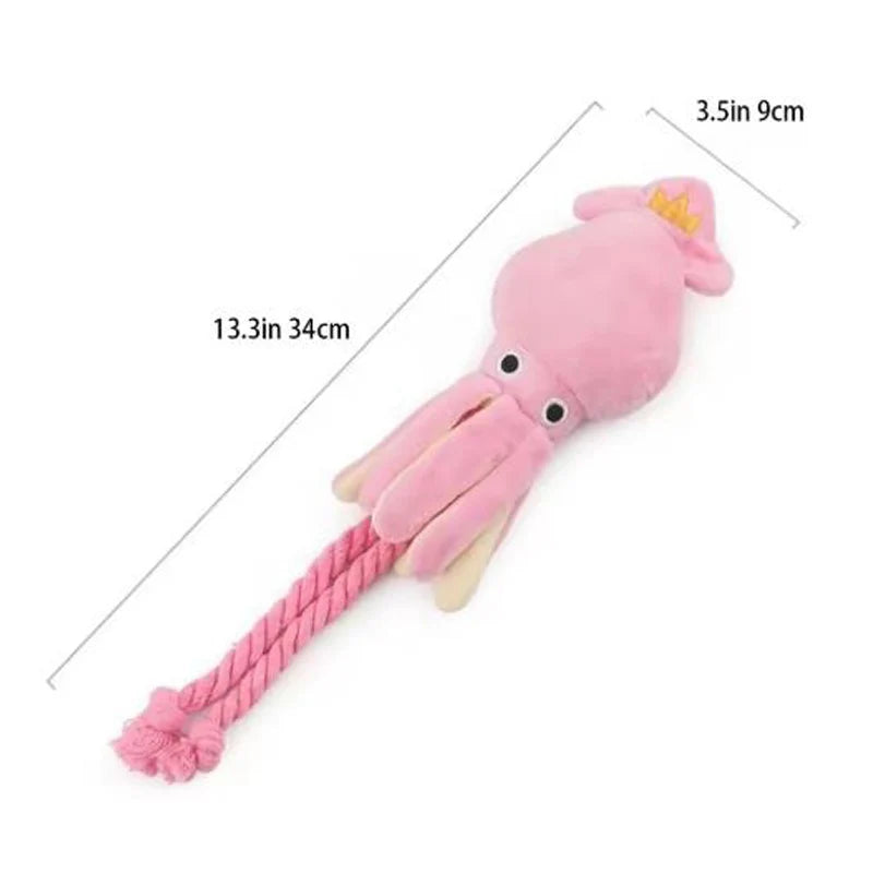 CloudRest™ Squeaky Octopus Rope Toy For Dogs & Cats