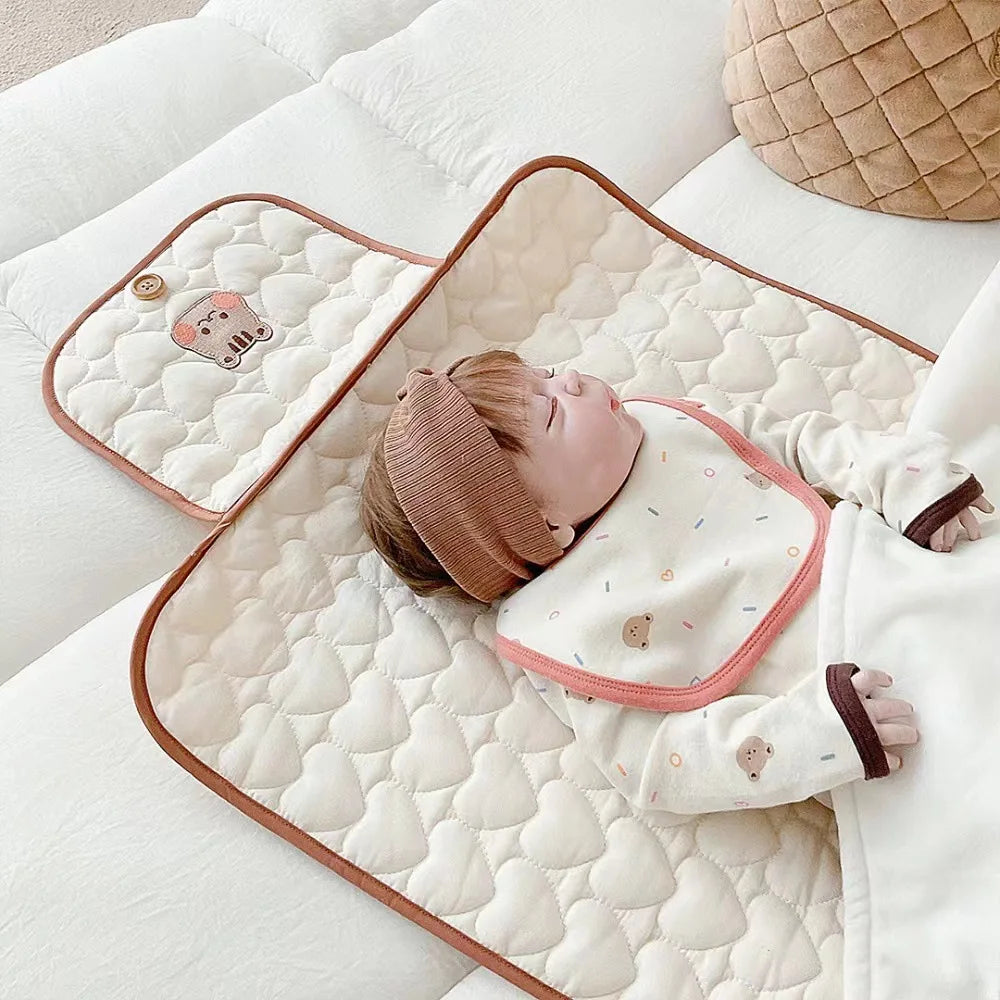 Foldable Portable Diaper Changing Pad Baby Infant Diaper Urine Mat for Newborn Simple Bedding Changing Cover Pad