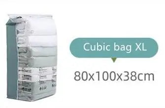 No-Pump Vacuum Storage Bags – Compression Bags for Clothes, Blankets & Bedding, Space-Saving Travel & Home Organization