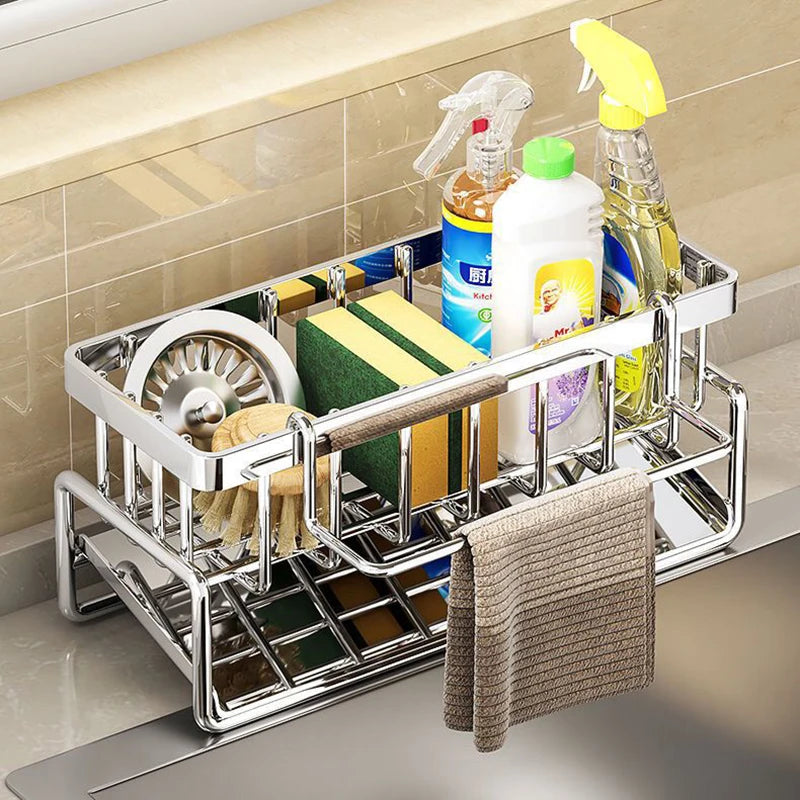 Kitchen Sink Caddy – Sponge Holder & Drain Rack
