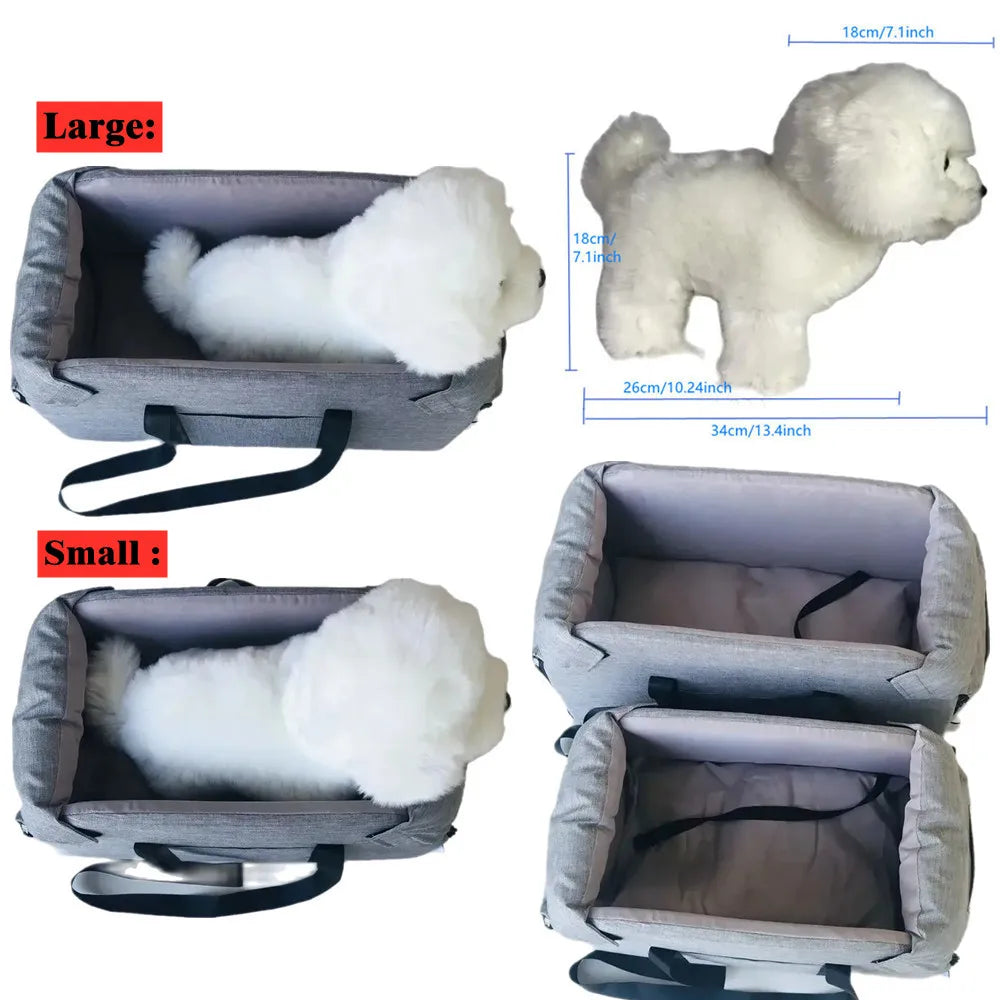 Luxury 2-in-1 Pet Car Seat & Travel Carrier – Portable Booster Seat for Small Dogs & Cats