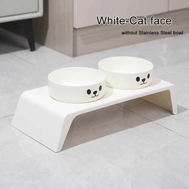 Elevated Pet Feeder with Double Stainless Steel Bowls