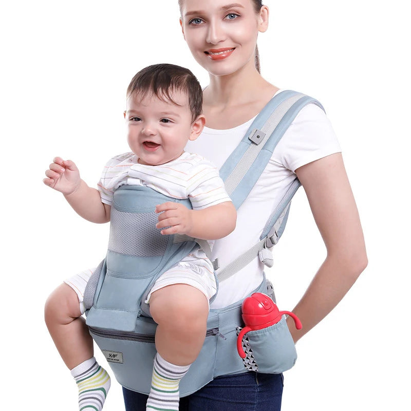 Ergonomic Baby Carrier with Hip Seat – 6-in-1 Front & Back Carrier