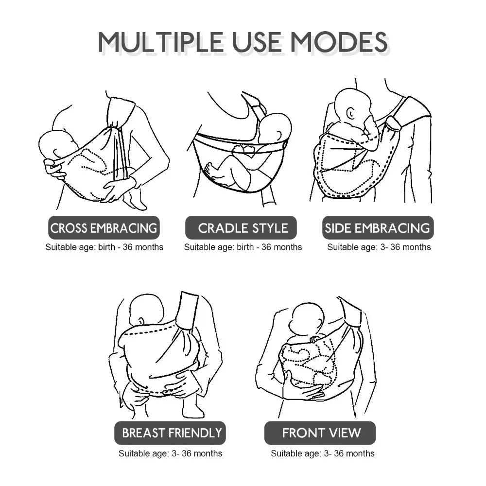 Adjustable Baby Carrier Newborn Crossbody Wrap Toddler Hip-seat Portable Sling Bag for Travel Infant Wrap Baby Bag Accessories
